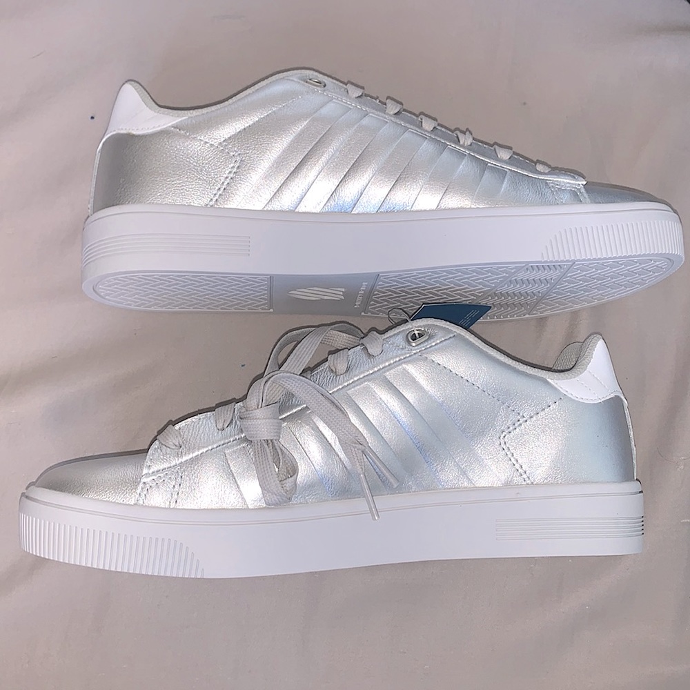 Brand New Reflective Silver K-Swiss sneakers | US size 11 for women